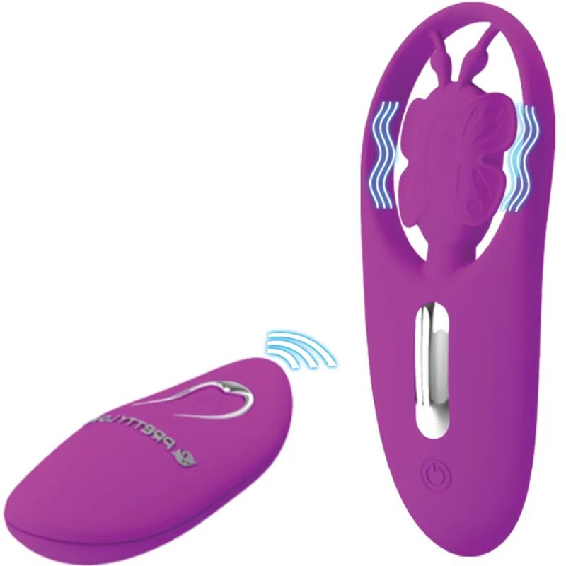 PRETTY LOVE – DANCING BUTTERFLY STIMULATOR FOR PANTIES WITH REMOTE CONTROL LILAC