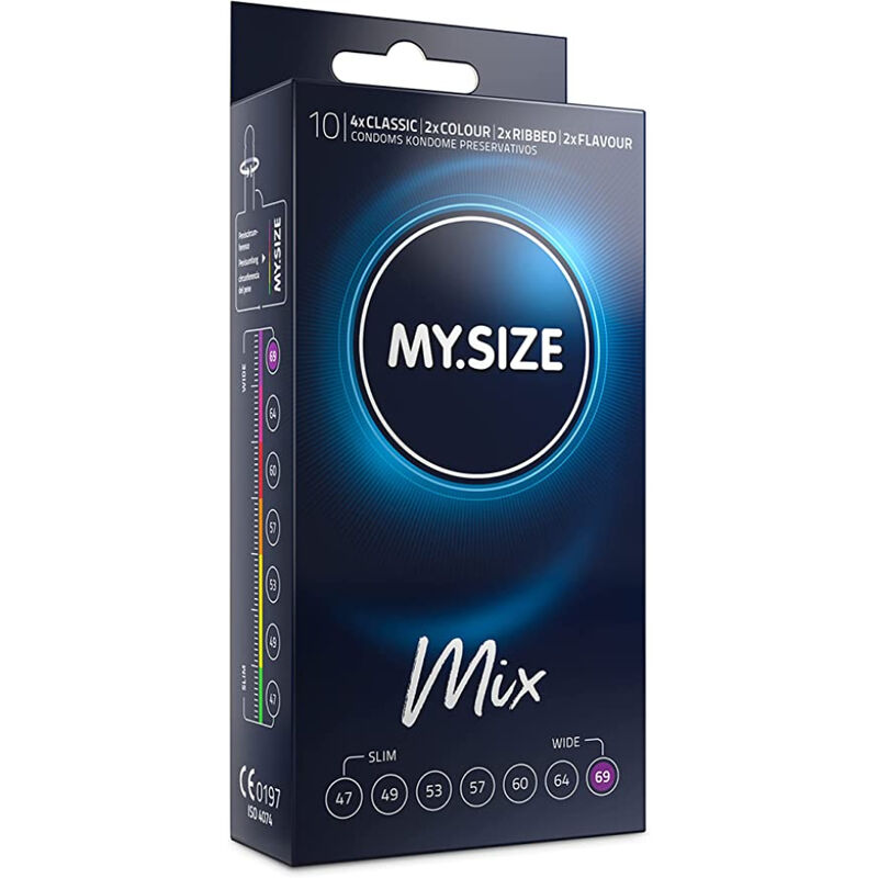 MY SIZE – MIX CONDOMS 69 MM 10 UNITS