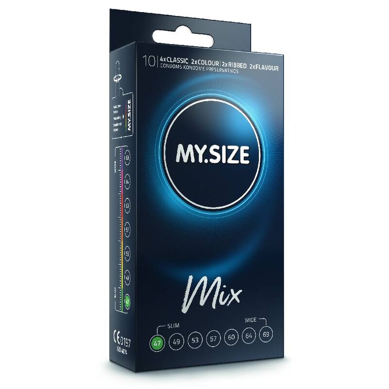MY SIZE – MIX CONDOMS 47 MM 10 UNITS
