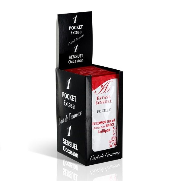 EXTASE SENSUAL – MASSAGE OIL WITH HEAT EFFECT PHEROMONES LOLLIPOP 10 ML