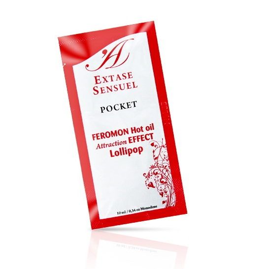 EXTASE SENSUAL – MASSAGE OIL WITH HEAT EFFECT PHEROMONES LOLLIPOP 10 ML