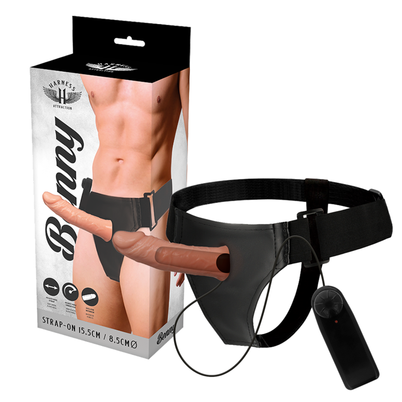 HARNESS ATTRACTION – RNES HOLLOW BENNY WITH VIBRATOR 15 CM -O- 4.5 CM