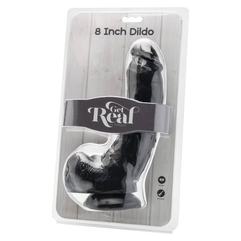 GET REAL – DILDO 20,5 CM WITH BALLS BLACK