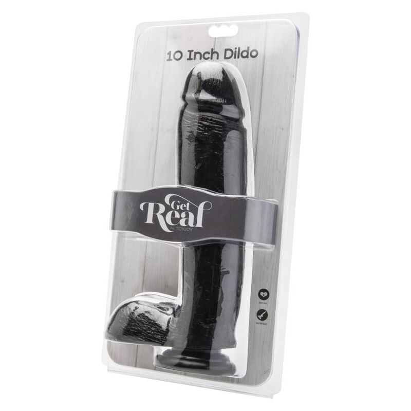 GET REAL – DILDO 25,5 CM WITH BALLS BLACK
