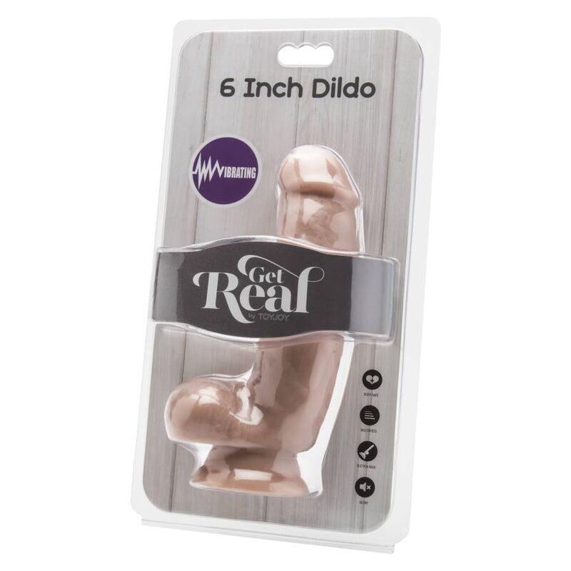 GET REAL – DILDO 12 CM WITH BALLS VIBRATOR SKIN
