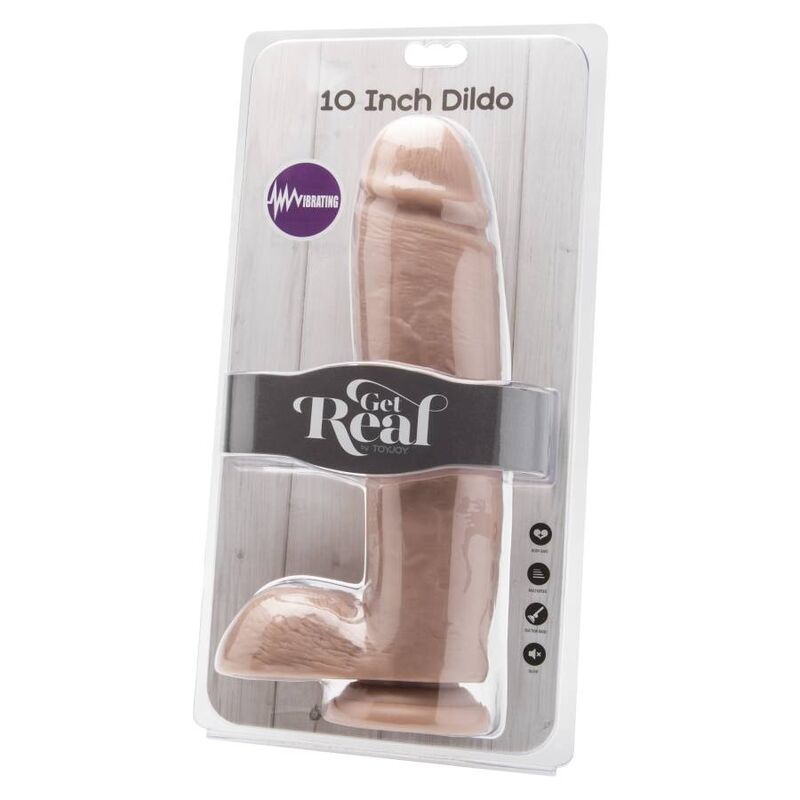 GET REAL – DILDO 25,5 CM WITH BALLS VIBRATOR SKIN