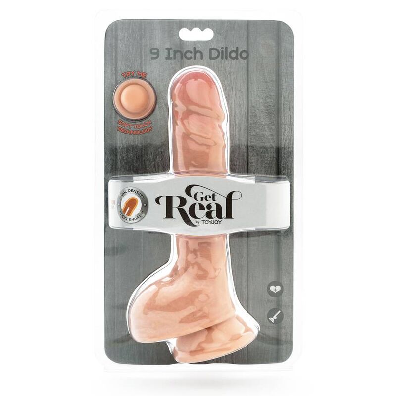GET REAL - DUAL DENSITY DILDO 25,5 CM BALLS SKIN - Image 3