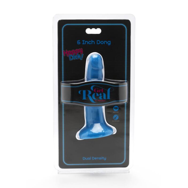 GET REAL – HAPPY DICKS DONG 12 CM BLUE