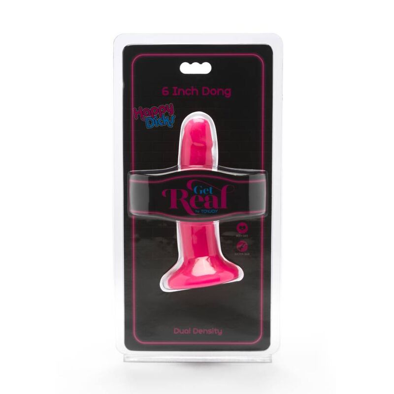 GET REAL – HAPPY DICKS DONG 12 CM PINK