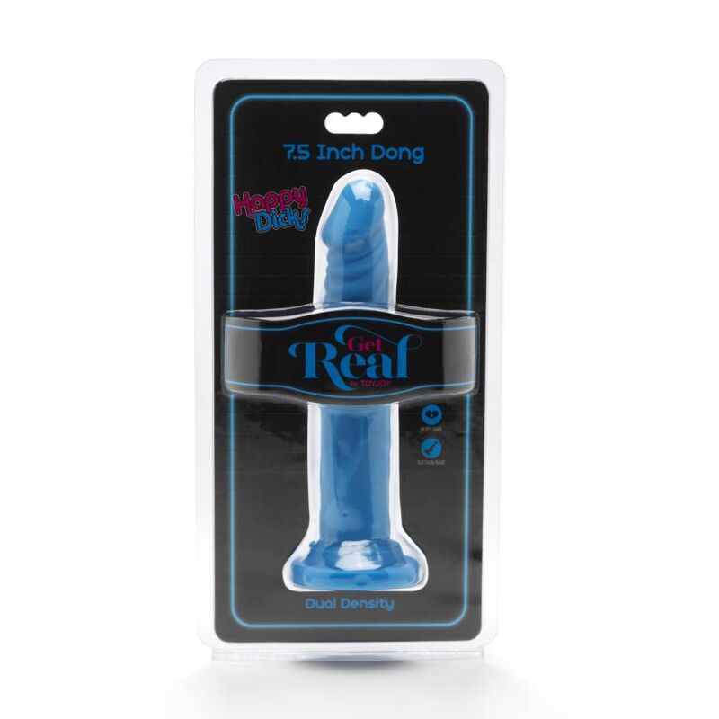 GET REAL – HAPPY DICKS DONG 19 CM BLUE