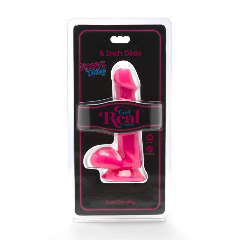 GET REAL – HAPPY DICKS DILDO 12 CM BALLS PINK