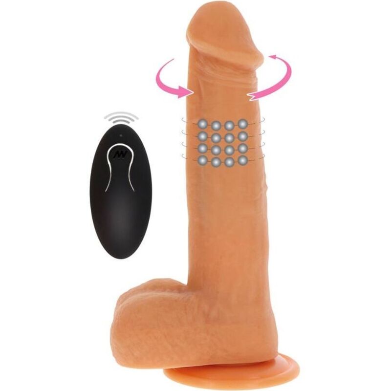 GET REAL – ROTATING BEADS VIBRATING DILDO SKIN