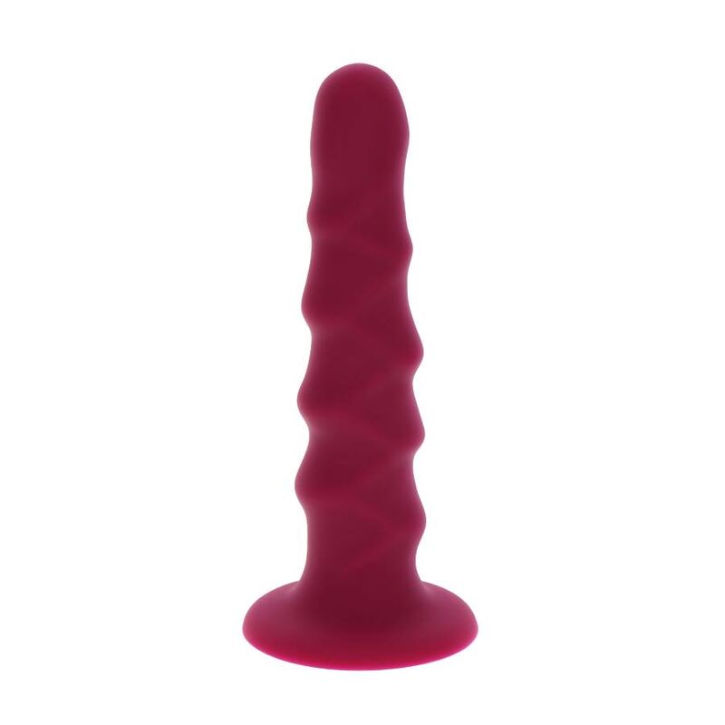 GET REAL – RIBBED DONG 12 CM RED