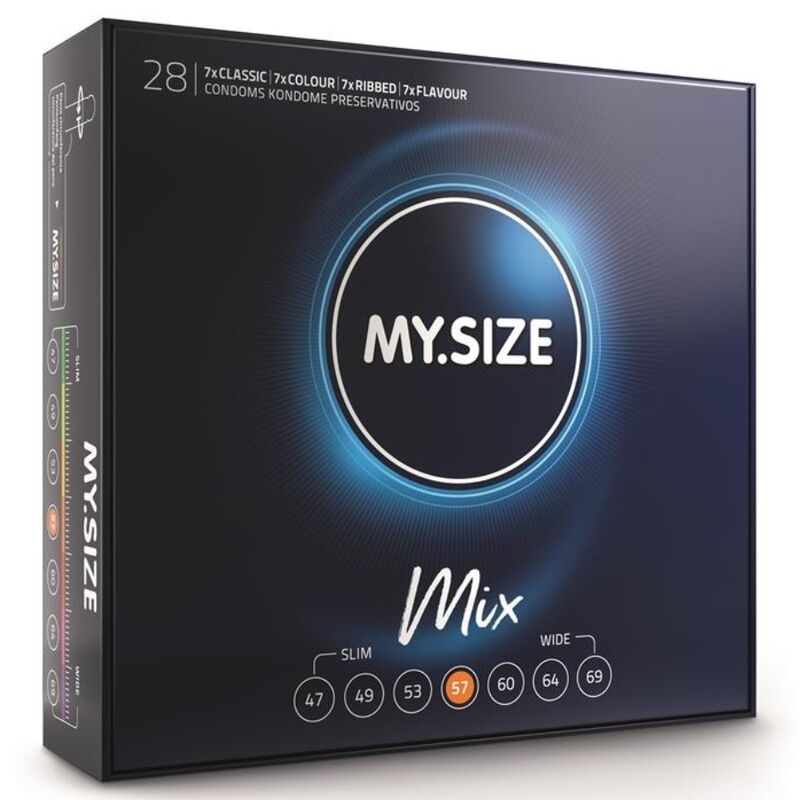 MY SIZE – MIX CONDOMS 57 MM 28 UNITS