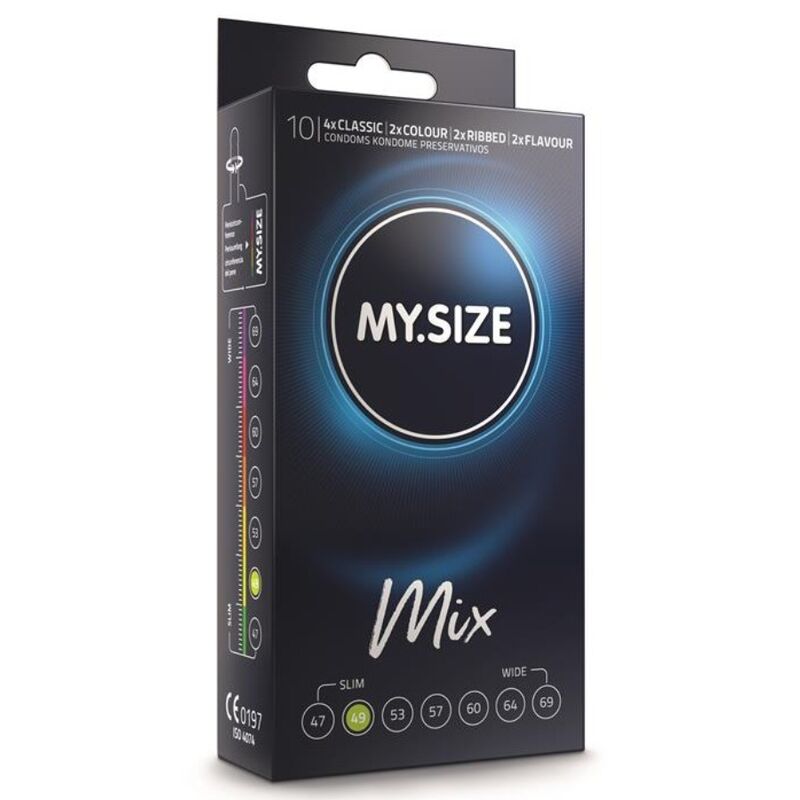 MY SIZE – MIX CONDOMS 49 MM 10 UNITS