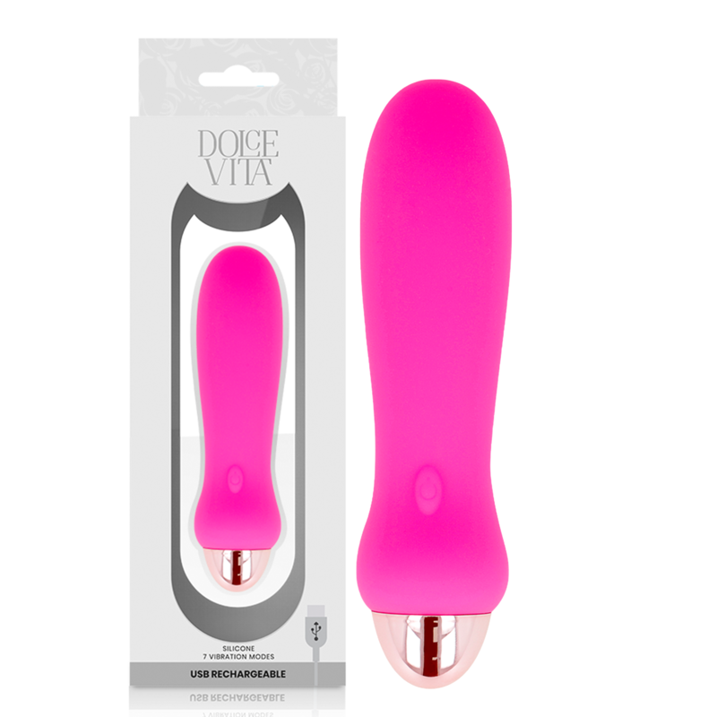 DOLCE VITA – RECHARGEABLE VIBRATOR FIVE PINK 7 SPEEDS