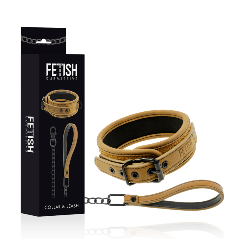 FETISH SUBMISSIVE ORIGEN – NEOPRENE LINED NECKLACE WITH CHAIN