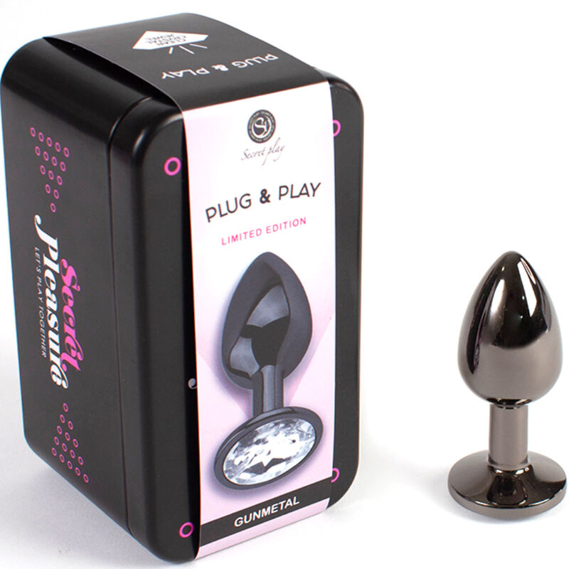 SECRETPLAY – GUNMETAL BUTT PLUG SMALL SIZE 7 CM