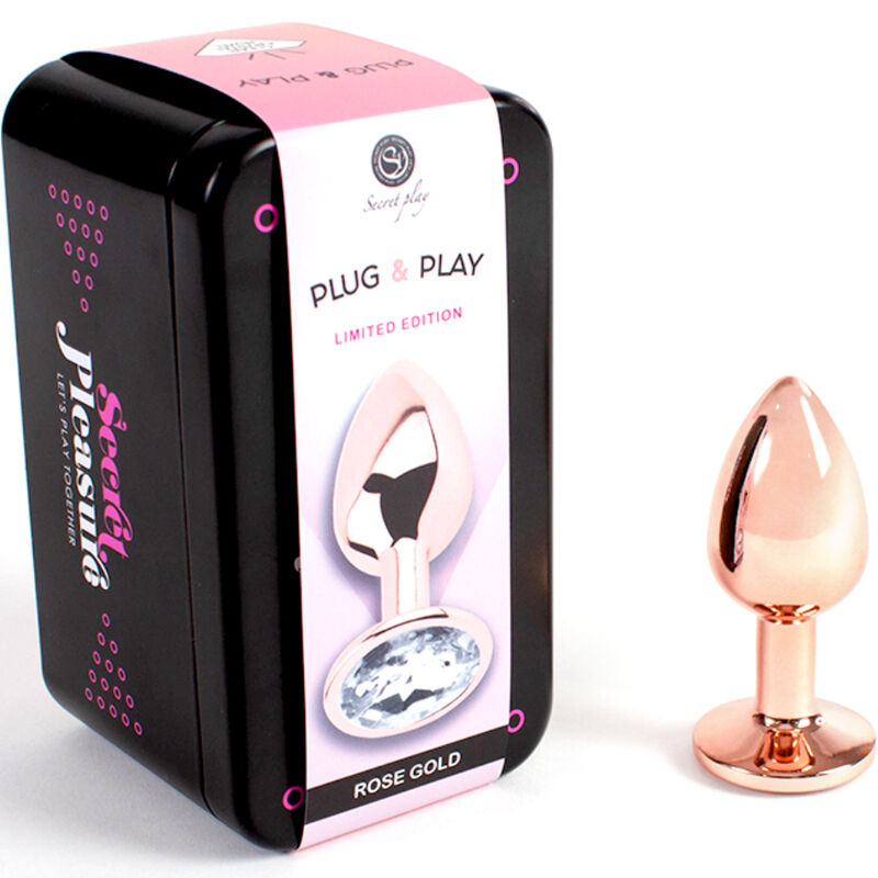 SECRETPLAY – METAL BUTT PLUG ROSE GOLD SMALL SIZE 7 CM