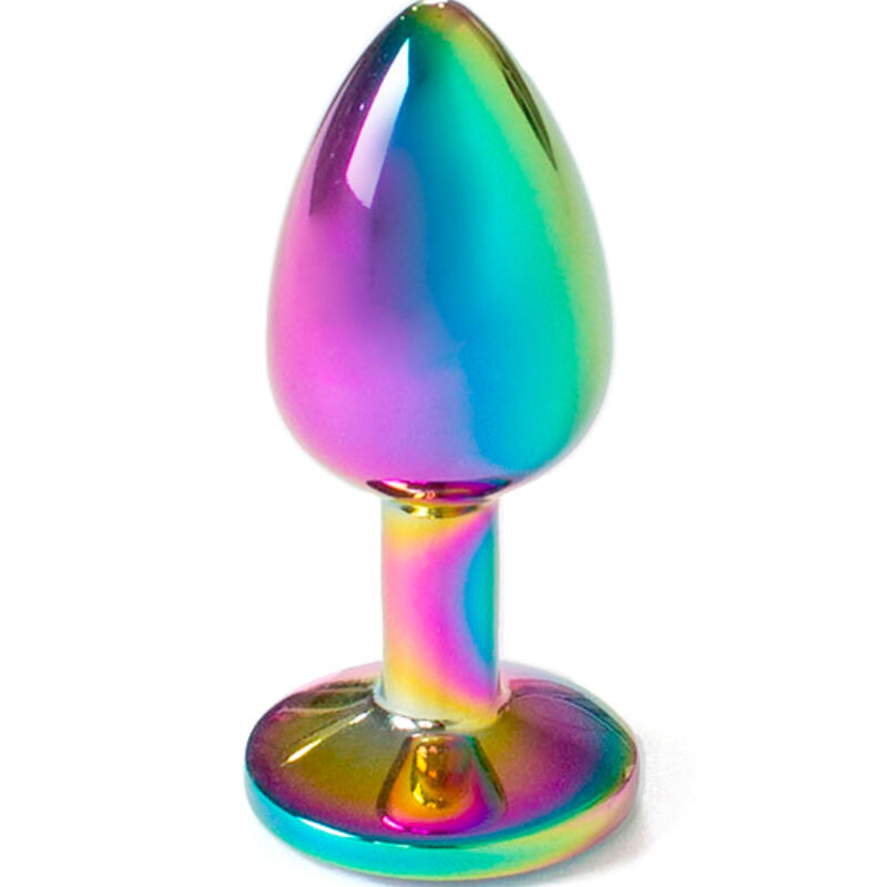 SECRETPLAY – METAL BUTT PLUG RAINBOW SMALL SIZE 7 CM
