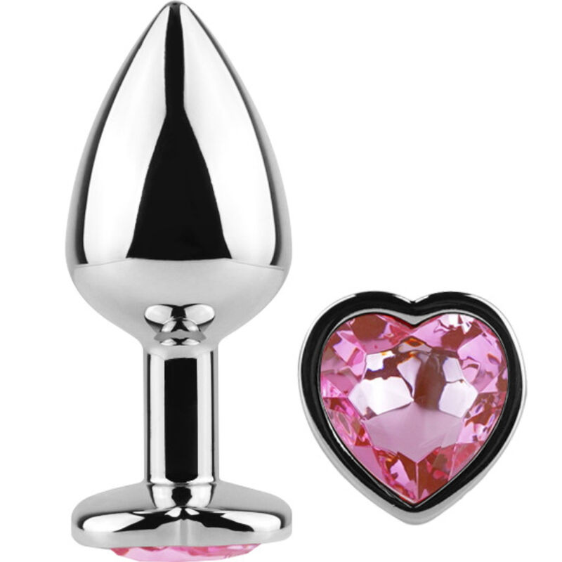 SECRETPLAY – METAL BUTT PLUG FUCHSIA HEART SMALL SIZE 7 CM