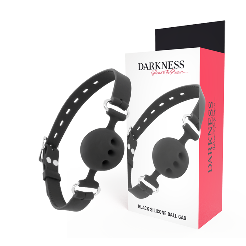 DARKNESS – BLACK BREATHABLE SILICONE GAG