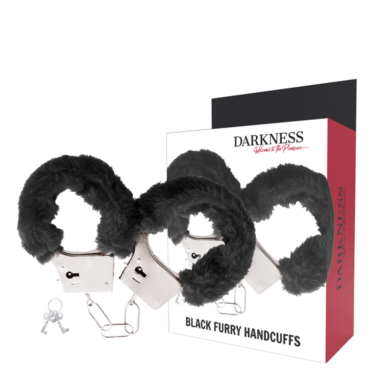 DARKNESS – BLACK LINED METAL HANDCUFFS