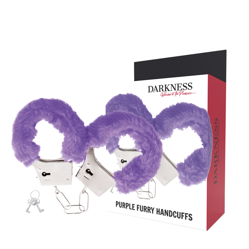 DARKNESS – LILAC LINED METAL HANDCUFFS