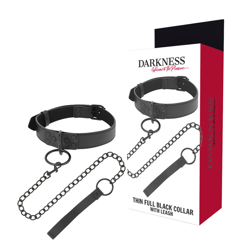DARKNESS – BLACK NECKLACE WITH CHAIN