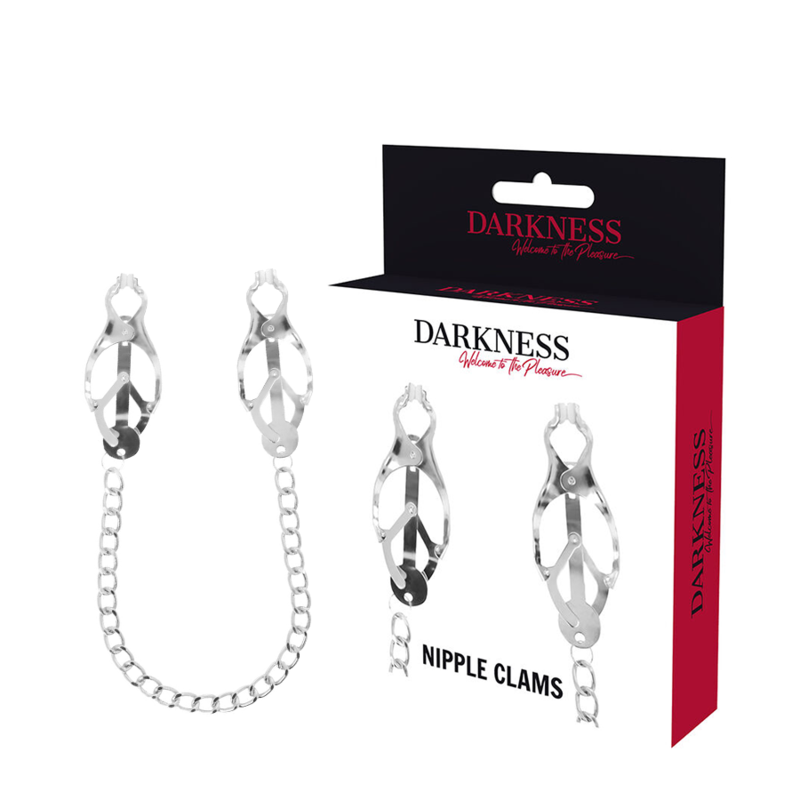 DARKNESS – METAL NIPPLE CLAMP WITH CHAIN
