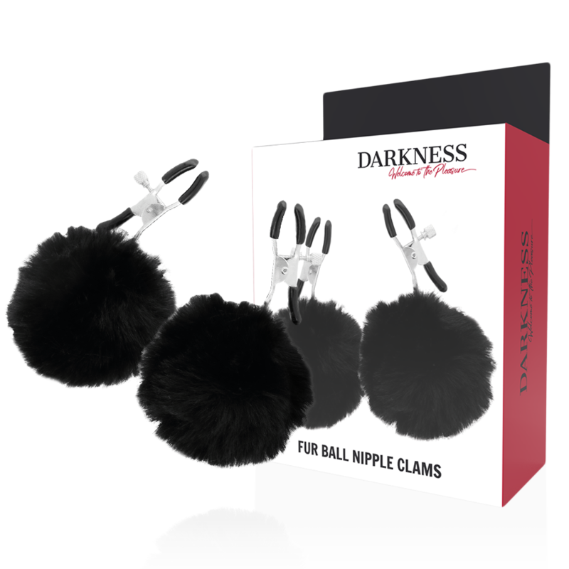 DARKNESS – NIPPLE CLAMPS WITH POM POMS 1