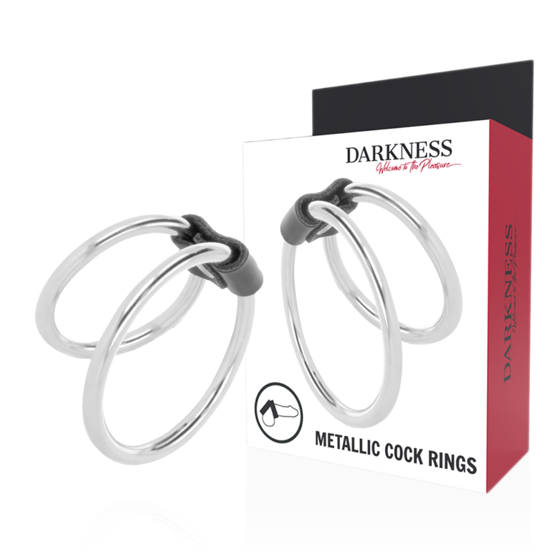 DARKNESS – DOUBLE METAL PENIS RING