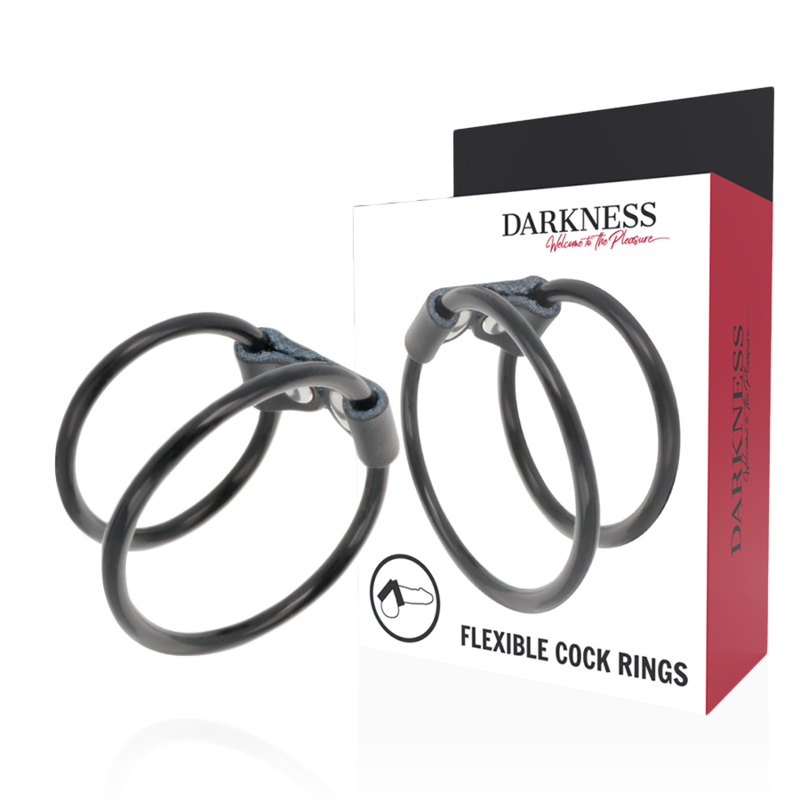 DARKNESS – DOUBLE FLEXIBLE PENIS RING