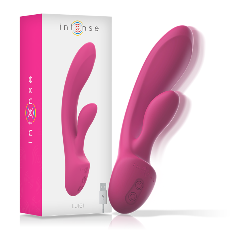 INTENSE – LUIGI RABBIT VIBRATOR PINK LIQUID SILICONE