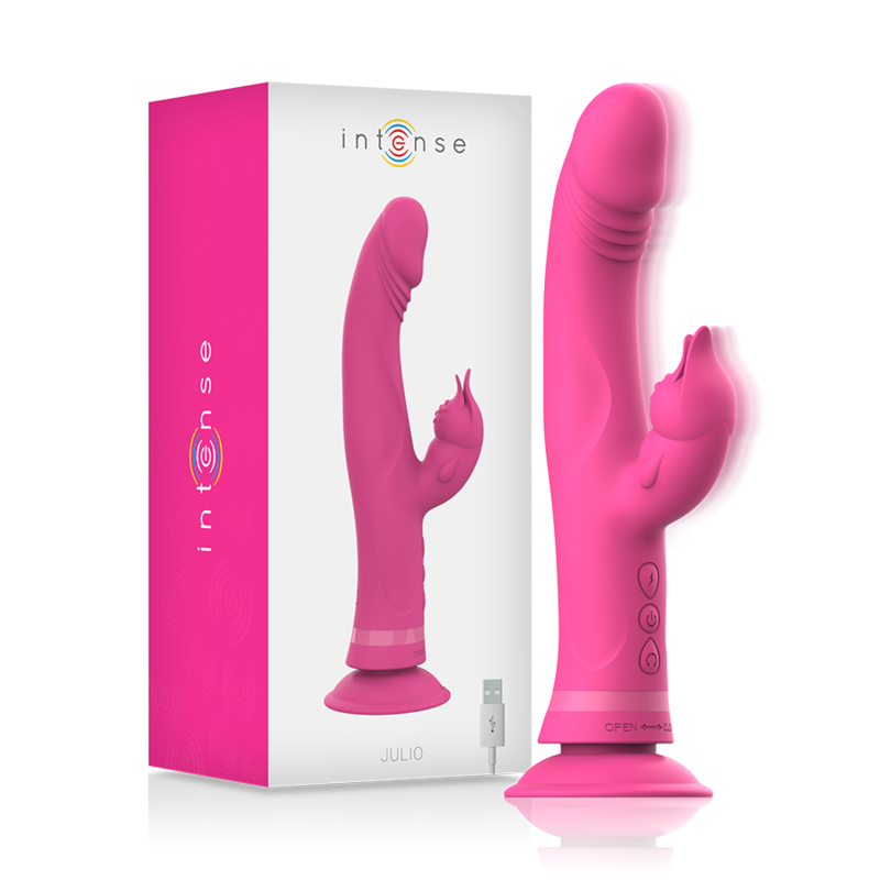 INTENSE – JULIO RABBIT VIBRATOR PINK SILICONE