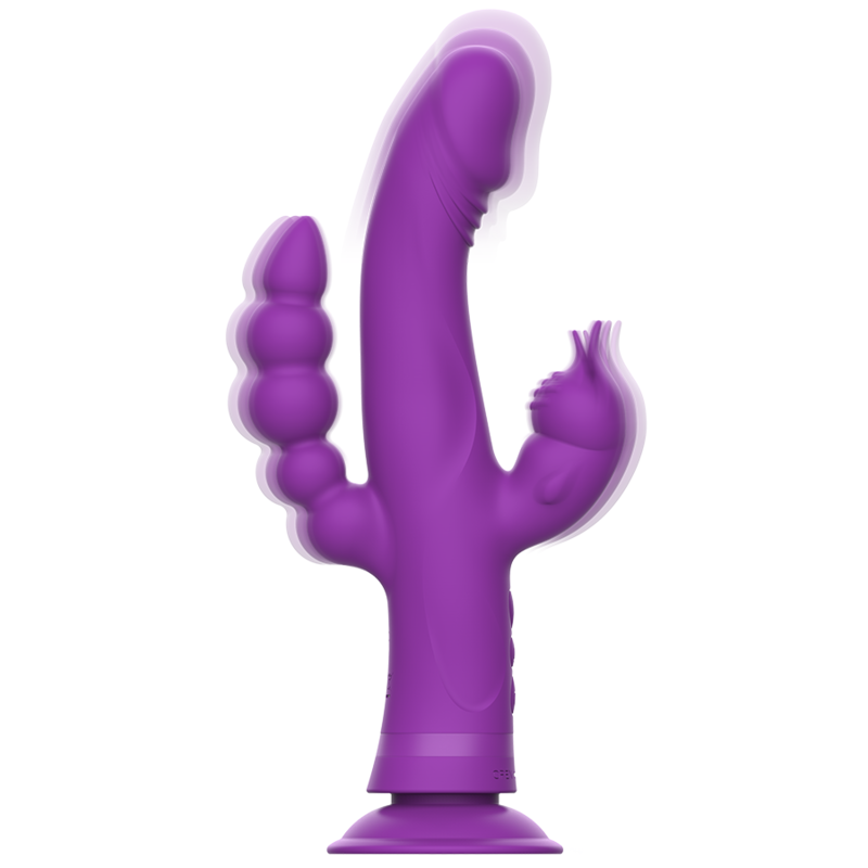 INTENSE – CASANOVA RABBIT SILICONE VIBRATOR TRIPLE MOTOR PURPLE
