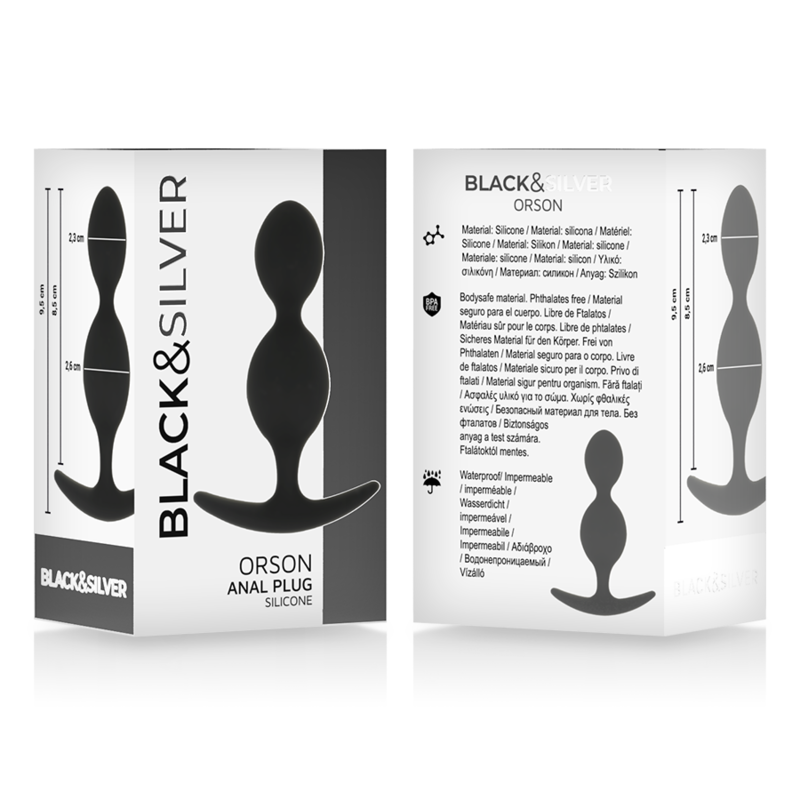 BLACKSILVER - ORSON PLUG SILICONE 2 ANAL WAVES 9 CM - Image 5