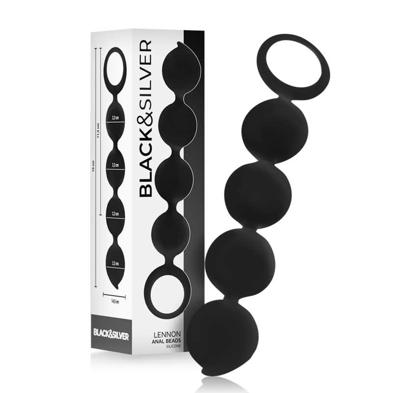 BLACKSILVER – LENNON ANAL ROSARY 4 SILICONE SPHERES 15 CM