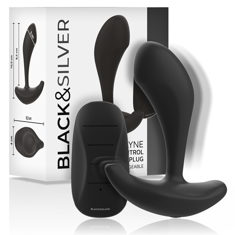 BLACKSILVER – DWAYNE ANAL PLUG SILICONE REMOTE CONTROL
