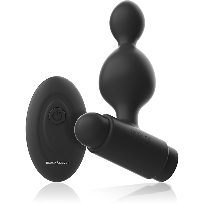 BLACKSILVER – TUCKER SMALL SILICONE ANAL PLUG REMOTE CONTROL