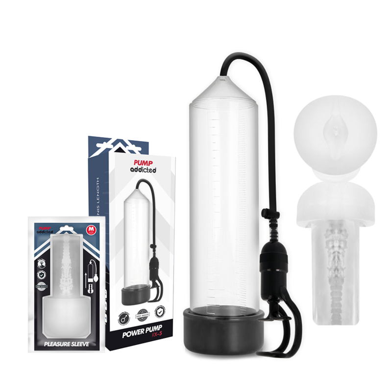 PUMP ADDICTED – RX5 TRANSPARENT WITH MASTURBATOR