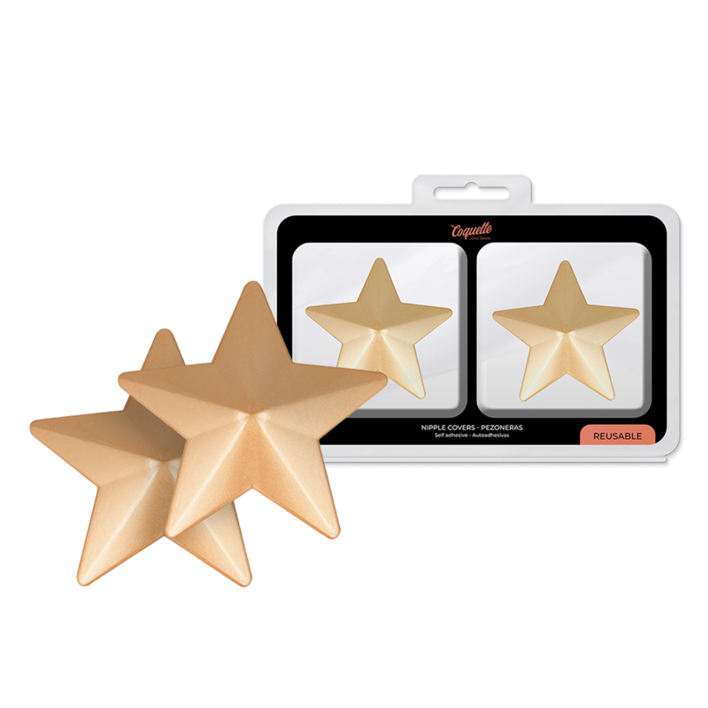 COQUETTE CHIC DESIRE – NIPPLE COVERS GOLDEN STARS