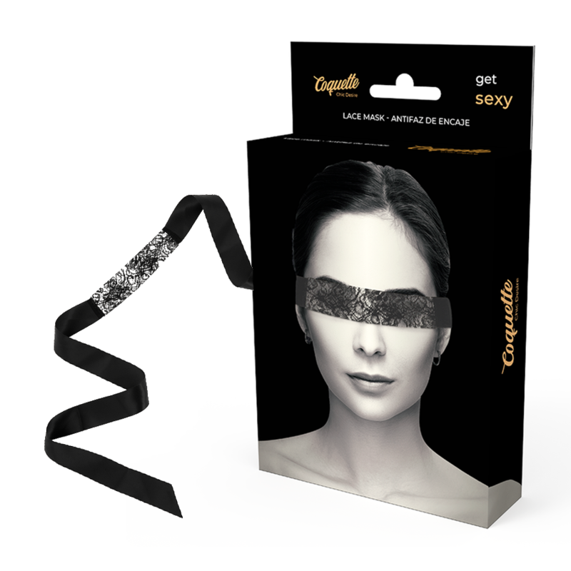 COQUETTE CHIC DESIRE – LACE MASK BLACK