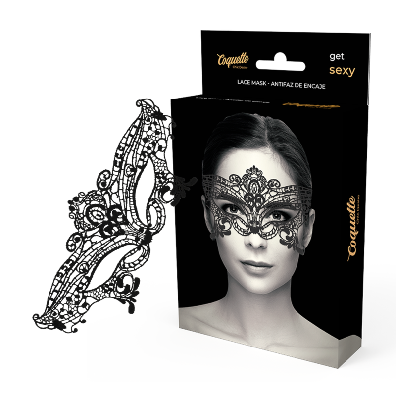 COQUETTE CHIC DESIRE – LACE MASK BLACK
