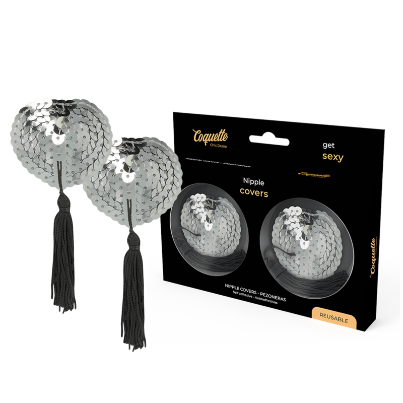 COQUETTE CHIC DESIRE – NIPPLE COVERS SILVER