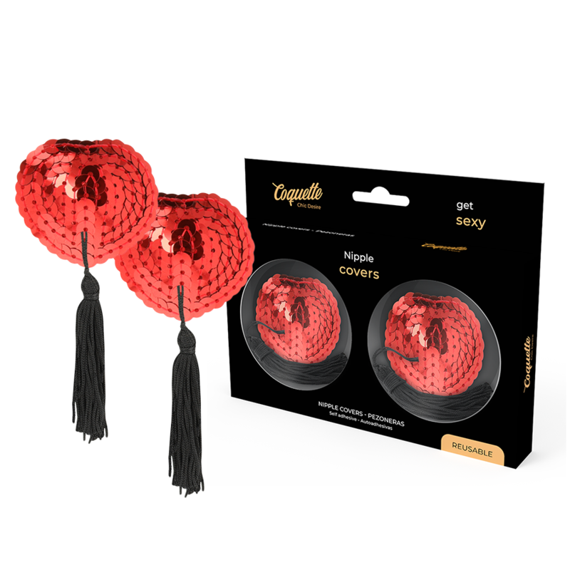 COQUETTE CHIC DESIRE – NIPPLE COVERS RED