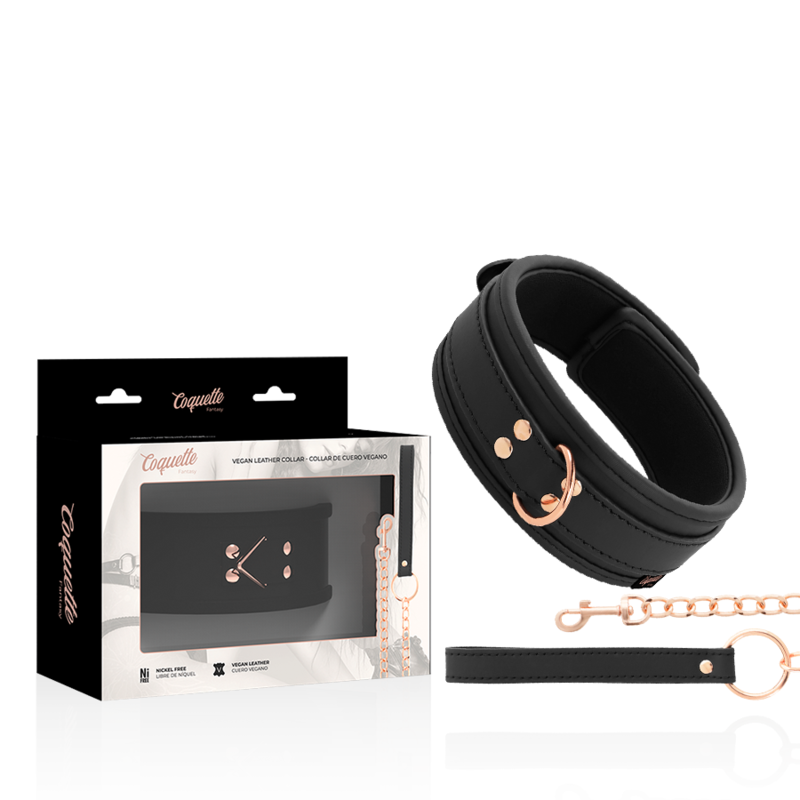 COQUETTE CHIC DESIRE – FANTASY VEGAN LEATHER COLLAR WITH NEOPRENE LINING