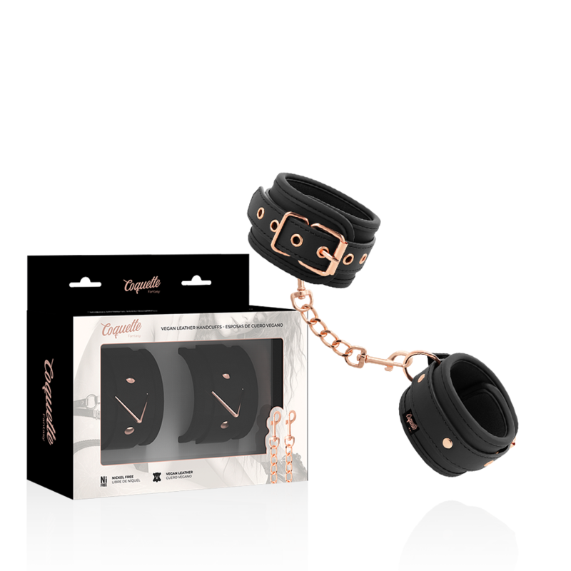 COQUETTE CHIC DESIRE – FANTASY VEGAN LEATHER HANDCUFFS