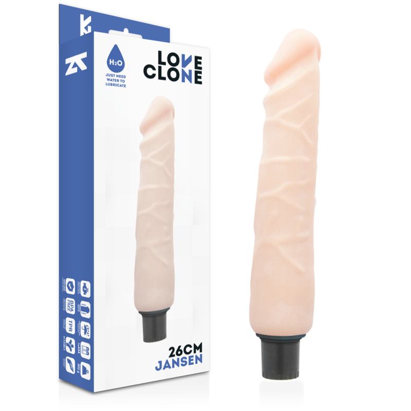 LOVECLONE – JANSEN SELF LUBRICATION VIBRATOR 26 CM -O- 4.2 CM