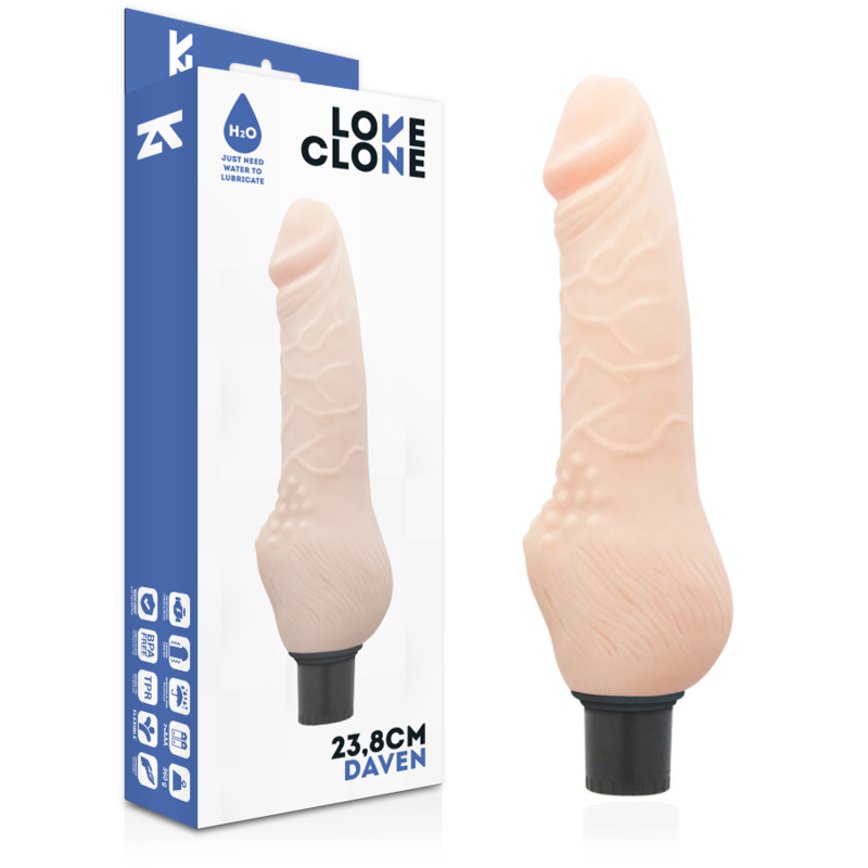 LOVECLONE – DAVEN SELF LUBRICATION REALISTIC 23.8 CM -O- 3.8 CM